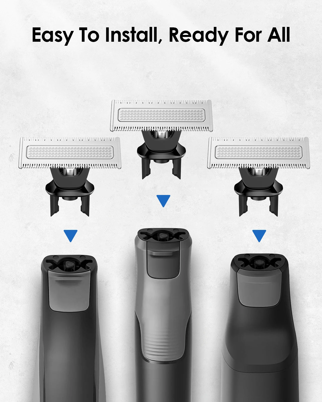 Shaver Replacement Blade Fits With Oneblade QP2630/QP2520/QP2530, with Protective Clogs and 3mm Body Comb