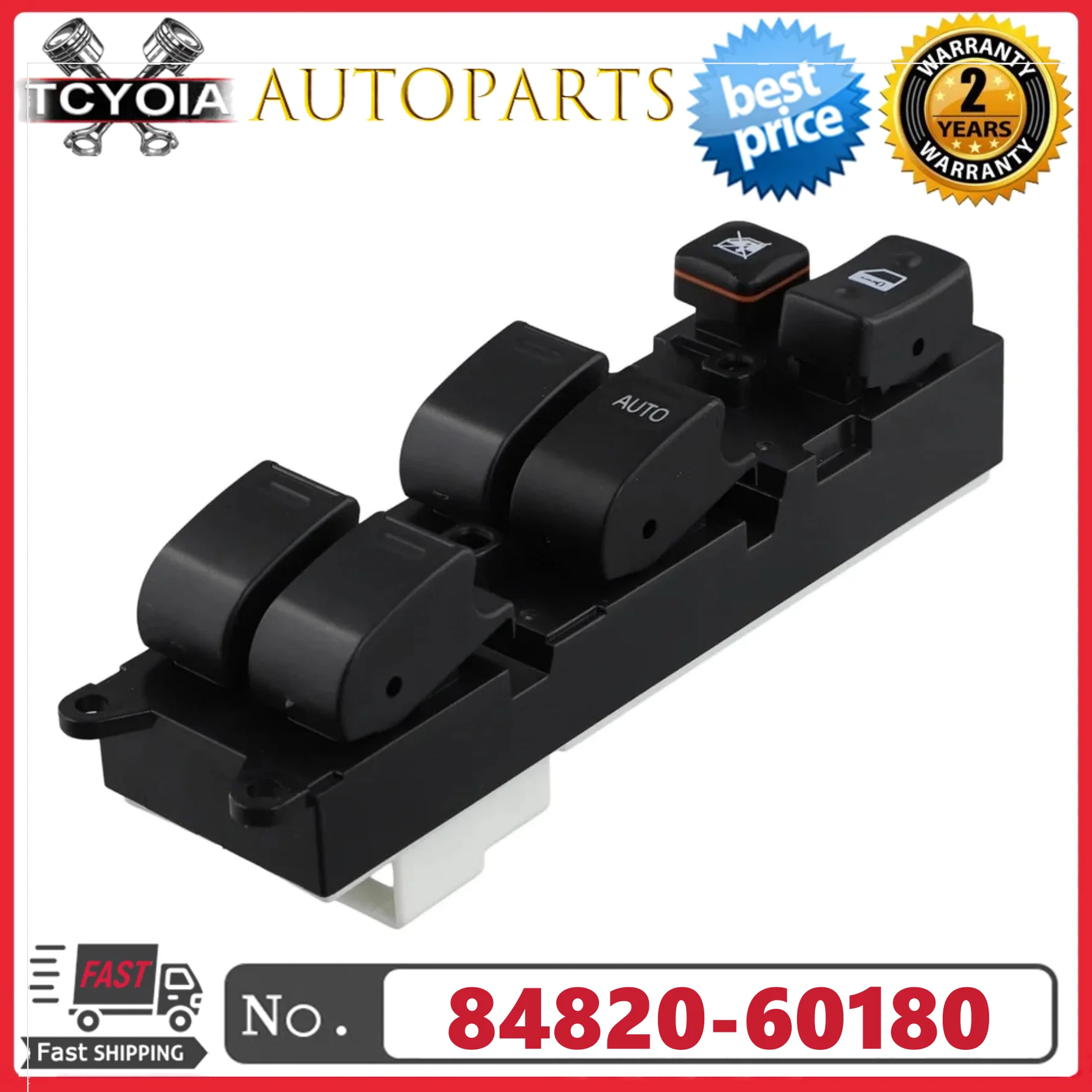 

Электрический главный переключатель управления стеклоподъемниками RHD 84820-60180 8482060180 для Toyota Corolla 1998-2002