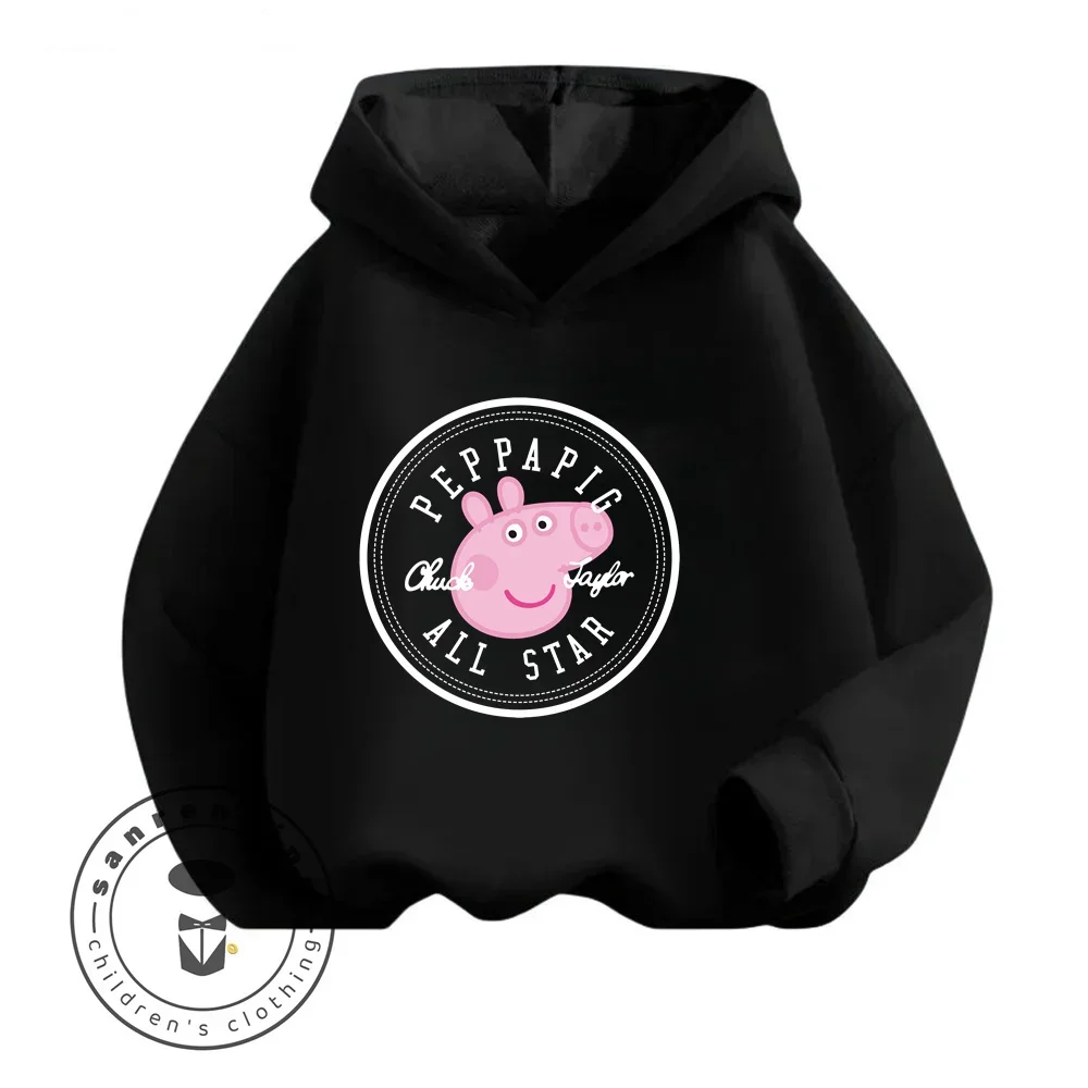 2024 Innovative Ideas and Creative Designs Novel Peppa Pig Garments That Spark the Imagination Children\'s Long Sleeved Hoodie