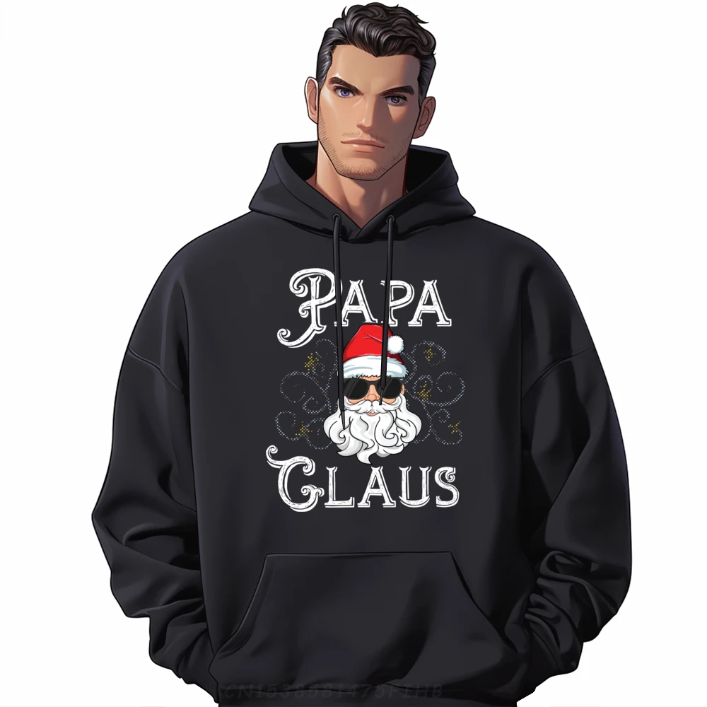 

Papa Claus Matching Family Christmas Photo Graphic Pullover Hoodies Female Polyester Fiber New In Tops And Sweatshirts Normal