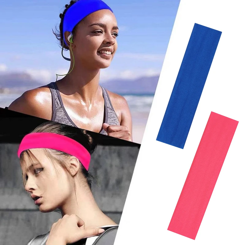 4pcs Outdoor Sports Headband Portable Fitness Hairbands Woman Hair Wrap Brace Elastic Cycling Yoga Running Exercising Sweatband