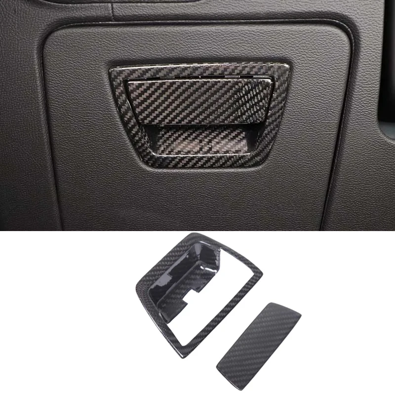 

For Maserati Ghibli 14-23 Quattroporte 2013-2022 Real Carbon Fiber Car Glove Box Handle Cover Decorative Sticker Car Accessories