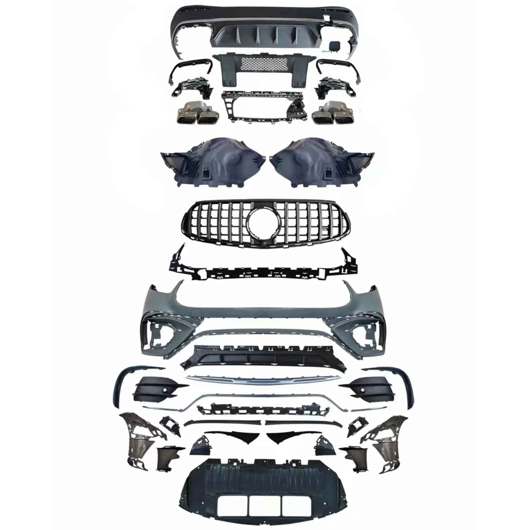 Dream Garage Full Bodykit For 2023+  GLC X254 Upgrade GLC63S  Front Bumper Grill Rear Diffuser Exhaust Tips Body