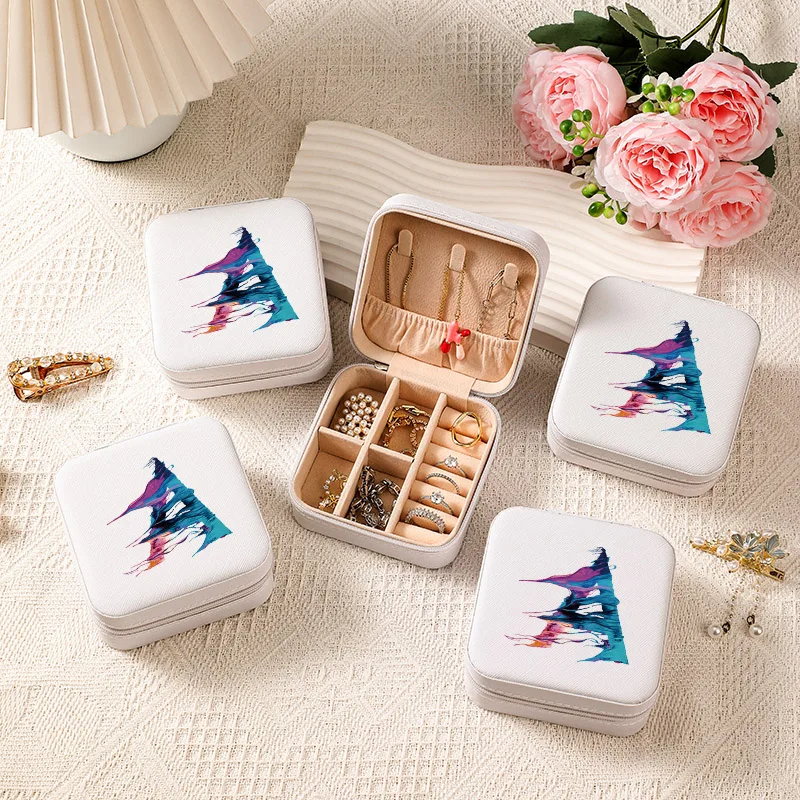 2026 مجوهرات النعش المحمولة مجوهرات القرط المنظم الطلاء سلسلة لينة بطانة صندوق عرض المرأة حقيبة مستحضرات التجميل سعة كبيرة