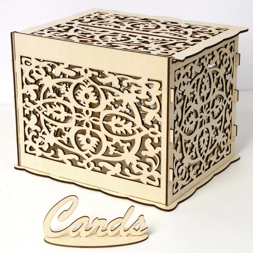 

DIY Wedding Box Wedding Flower Box Hollow Wedding Box Wedding Wood Box Handmade Wedding Box