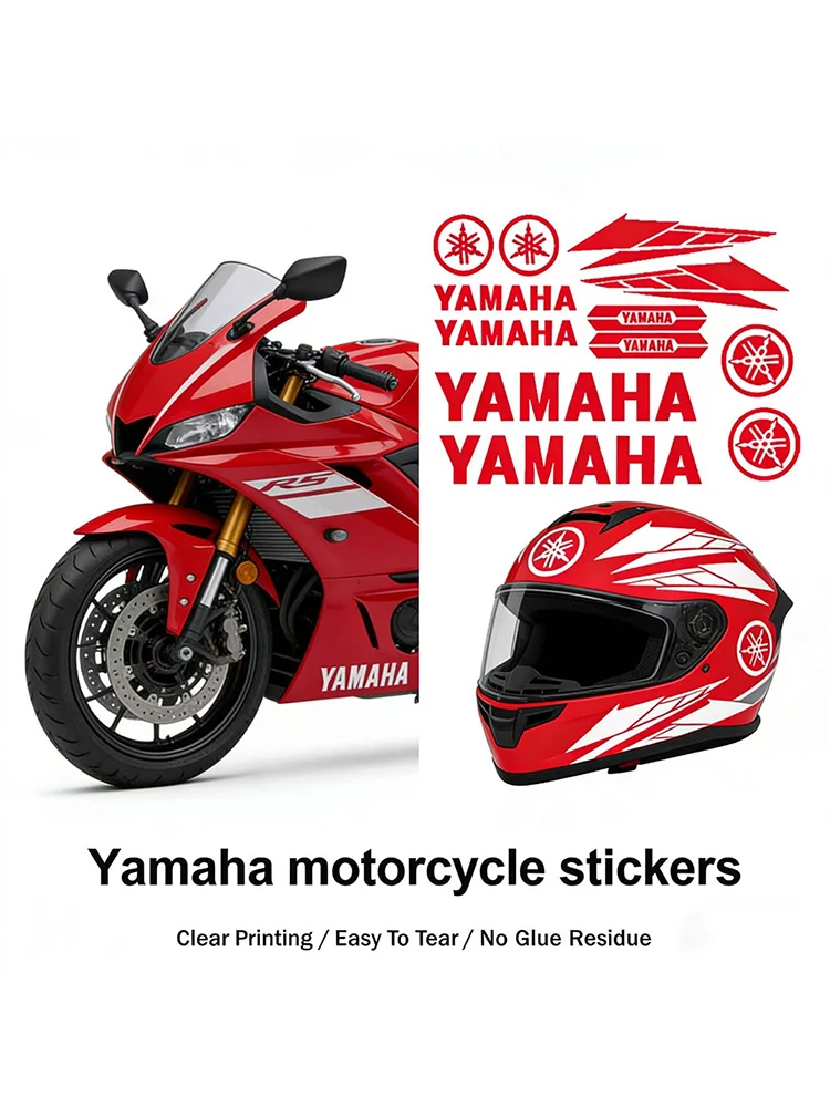 Voor Yamaha motorfietsstickers Letter Logo Scooter Brandstoftank Helm Modificatie Decoratieset Stickers - afbeelding 2