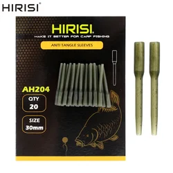 Hirisi 20pcs Carp Fishing Rubber Sleeves Anti Tangle Fishing Terminal Tackle Accessories AH204