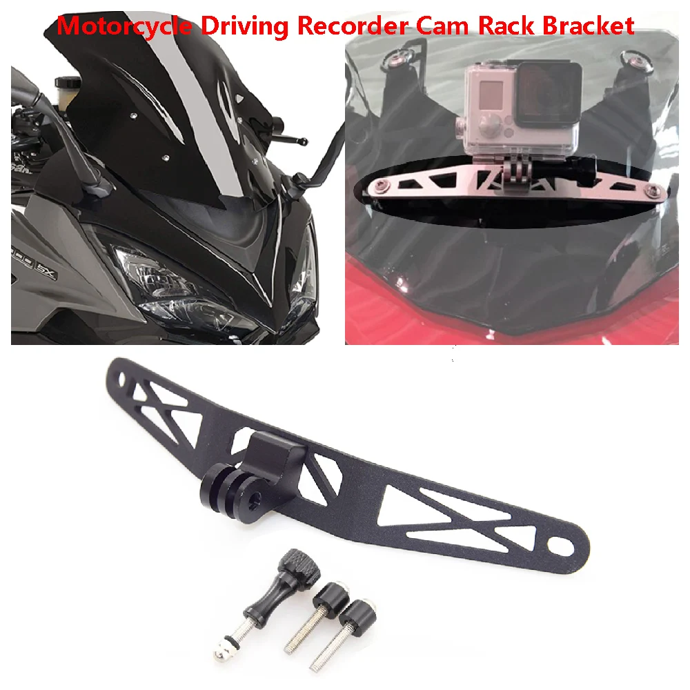 

Fits for Kawasaki Ninja 1000 SX 1000SX ABS 2020-2024 Motorcycle Windshield Go Pro Camera Bracket Recorder Cam Rack Mount Holder