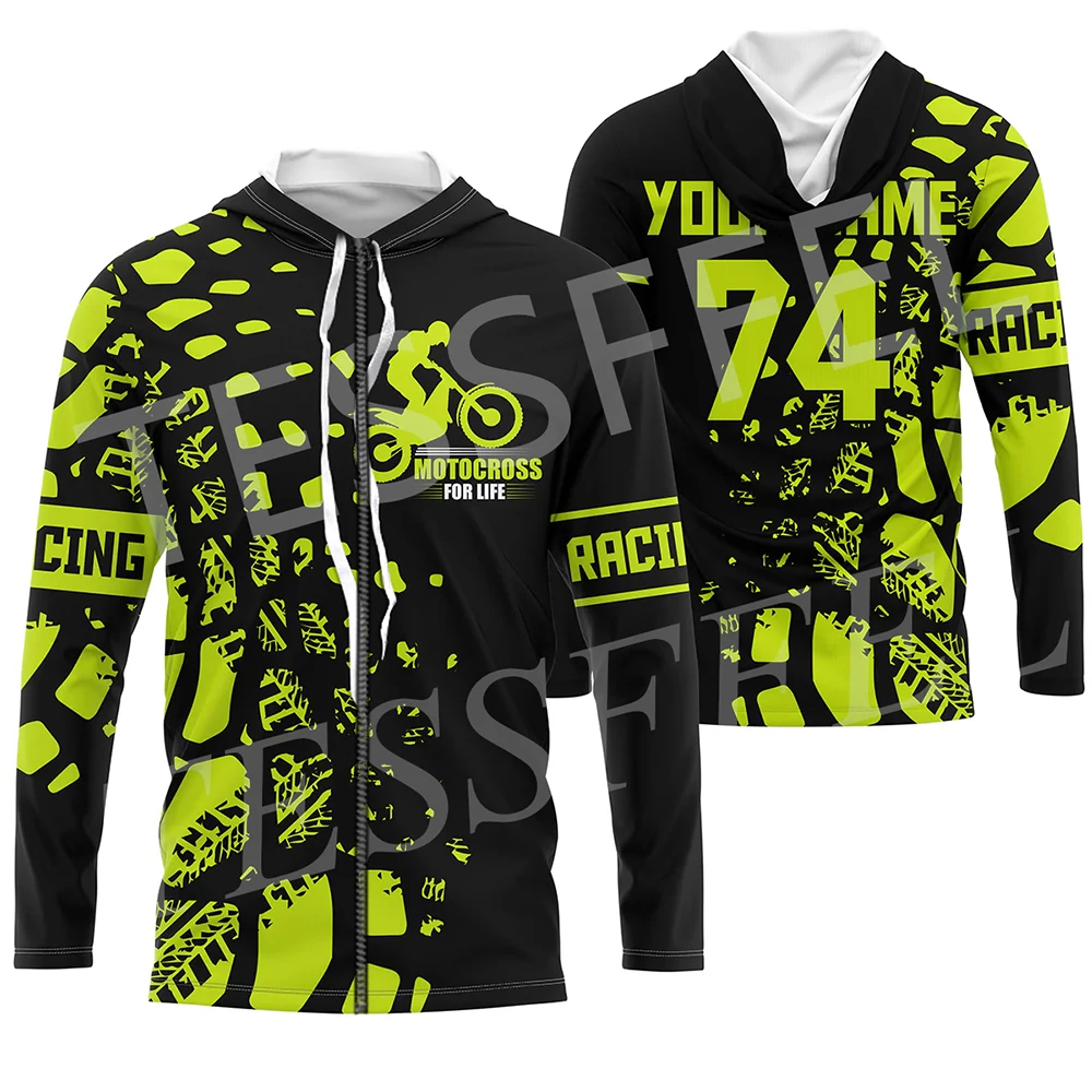 Custom Name Number Camo Extreme Motorcycle MX Moto Bike Retro Tattoo 3DPrint Harajuku Casual Pullover Vintage Jacket Hoodies V3
