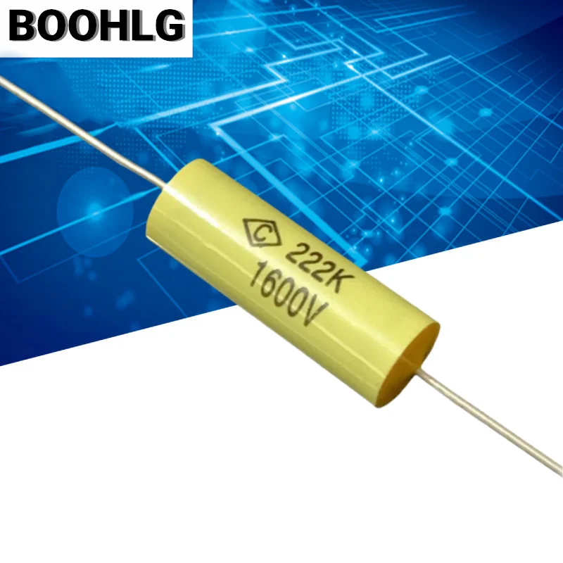 

5 шт., цельные конденсаторы для полиэфирной пленки 0,0022 UF 2200PF 1600V