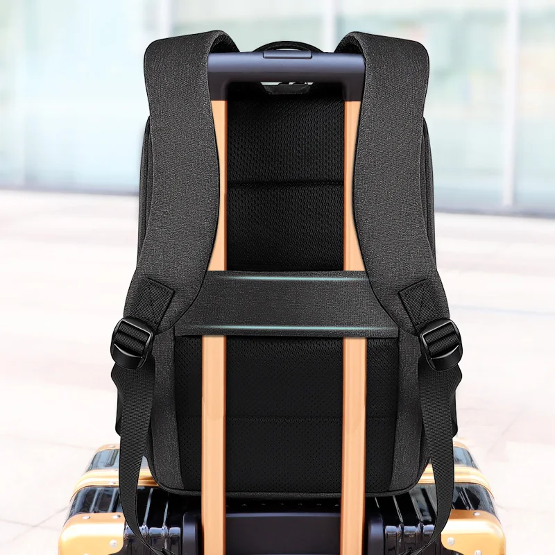 The new USB backpack is wear-resistant, anti-theft, anti-seismic, notebook computer bag, and the same simple business leisure ba