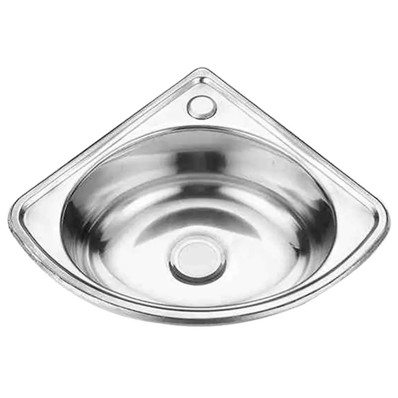 

ABSE-Drop-In Stainless Steel Kitchen Sink Triangle Small Bowl Tub Motorhome Bar Vegetable Corner Basin Bathroom