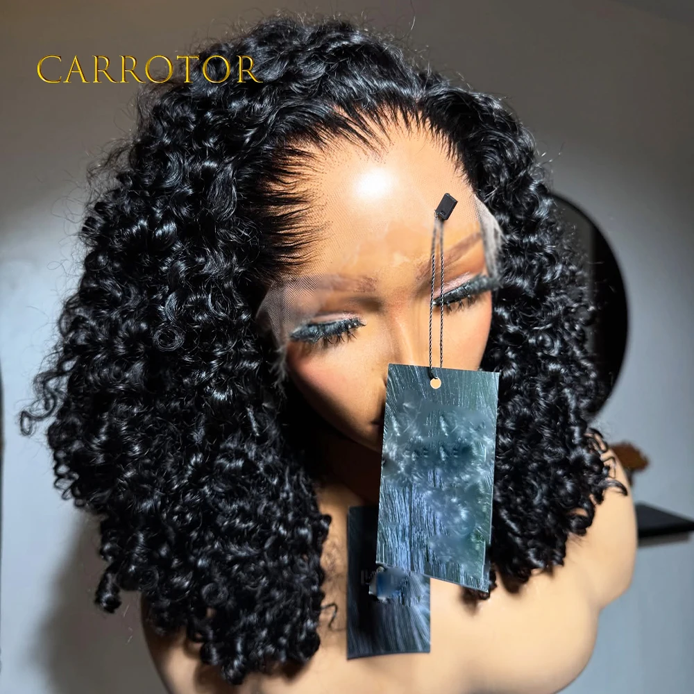 

Lagos Hairline Wig 250 Density 13x4 Invisible Lace Front Wig M-Shape Hairline Burmese Curly Human Hair Wigs Preplucked For Woman