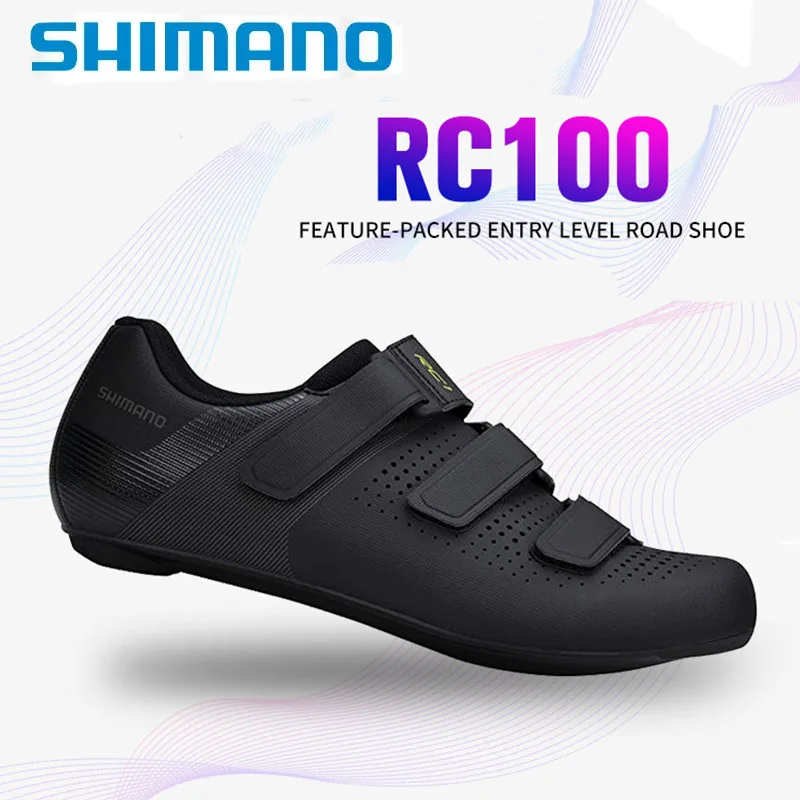 SHIMANO RC100 Lock Shoes Shimano Road Bike Lock Shoes Entry-level Racing Cycling Shoes With Fiberglass Bicycle RC100 Lock Shoes