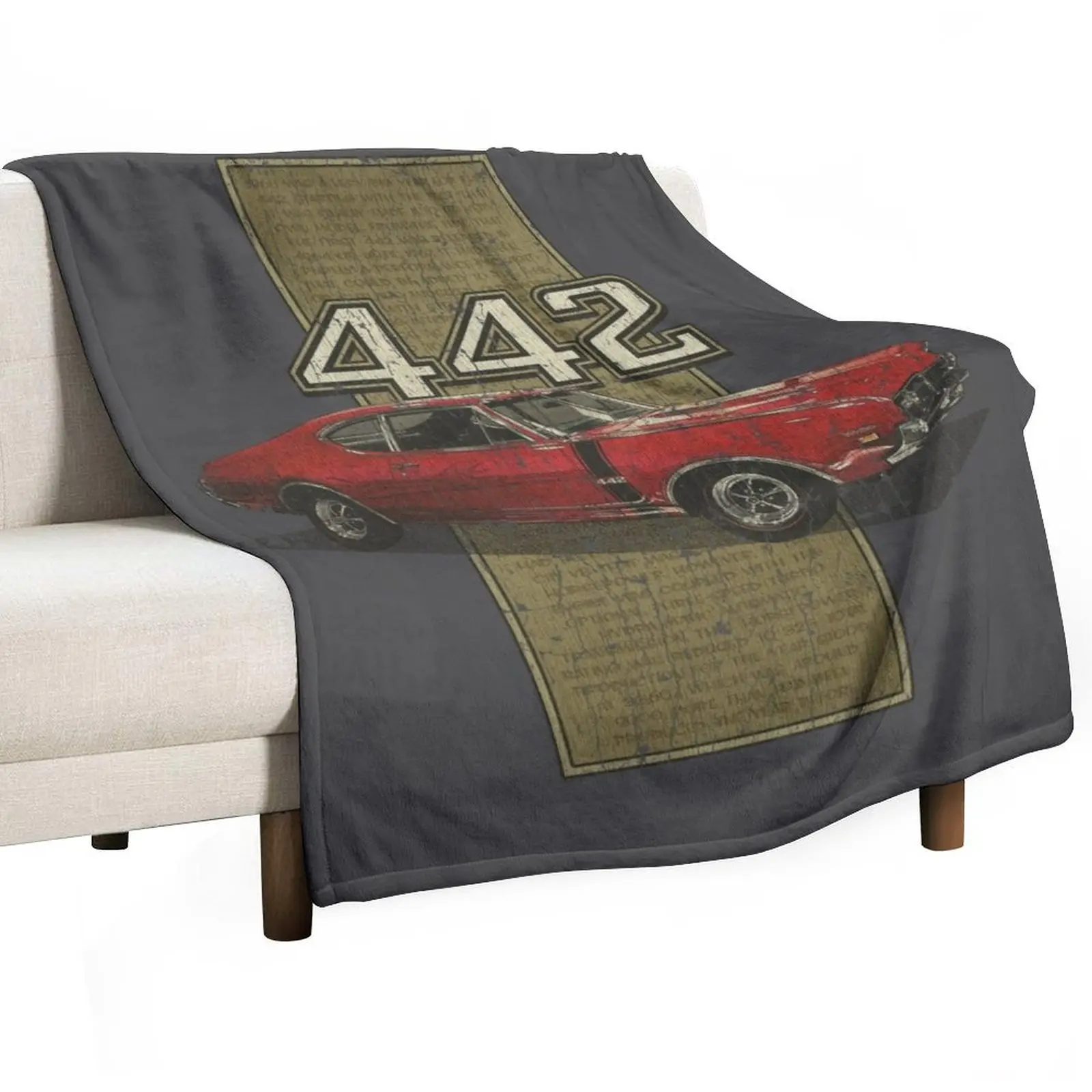

Oldsmobile 442 1968 Throw Blanket Men's Soft Warm Throw Blanket for Couch