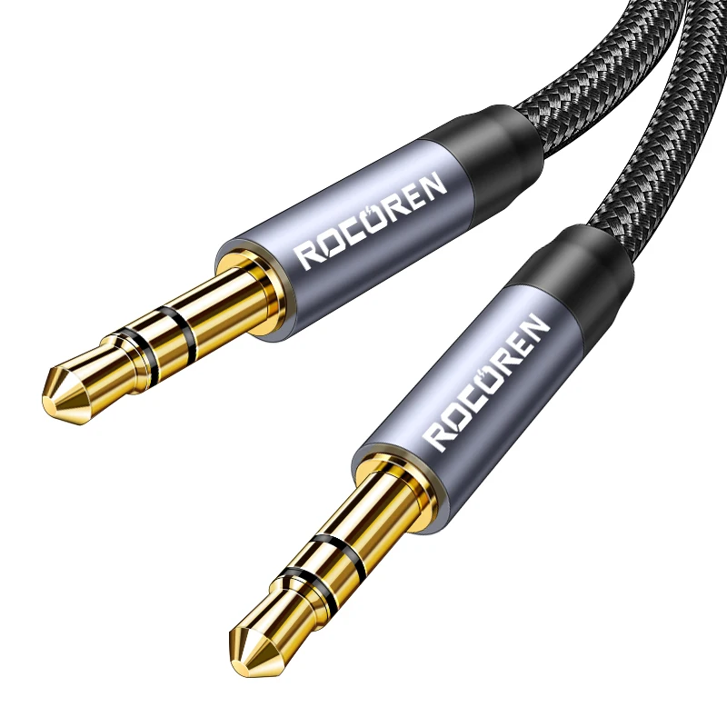 Rocoren Audiokabel 3,5 mm Jack Male naar Male Aux-kabel voor telefoon Hoofdtelefoon Auto MP3 Luidspreker Computer 3,5 mm Jack Aux-draadsnoer 5M - afbeelding 2
