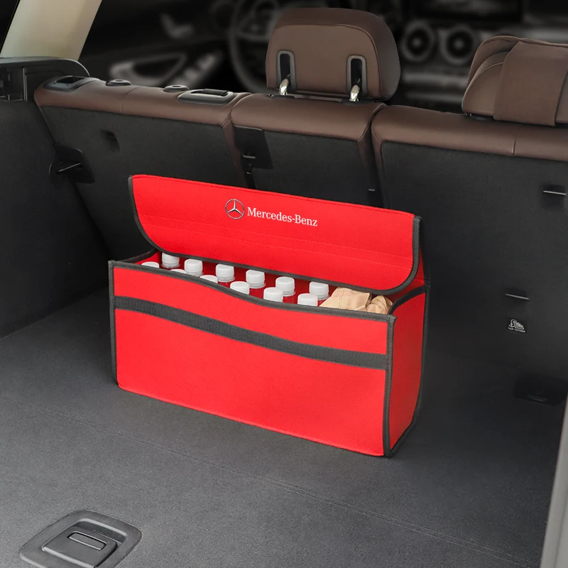 Car Trunk Storage Bag Organizer Sundries Stowing Tidying Box For Mercedes Benz Class W203 W204 W206 W220 W211 W212 W210 GLC W176