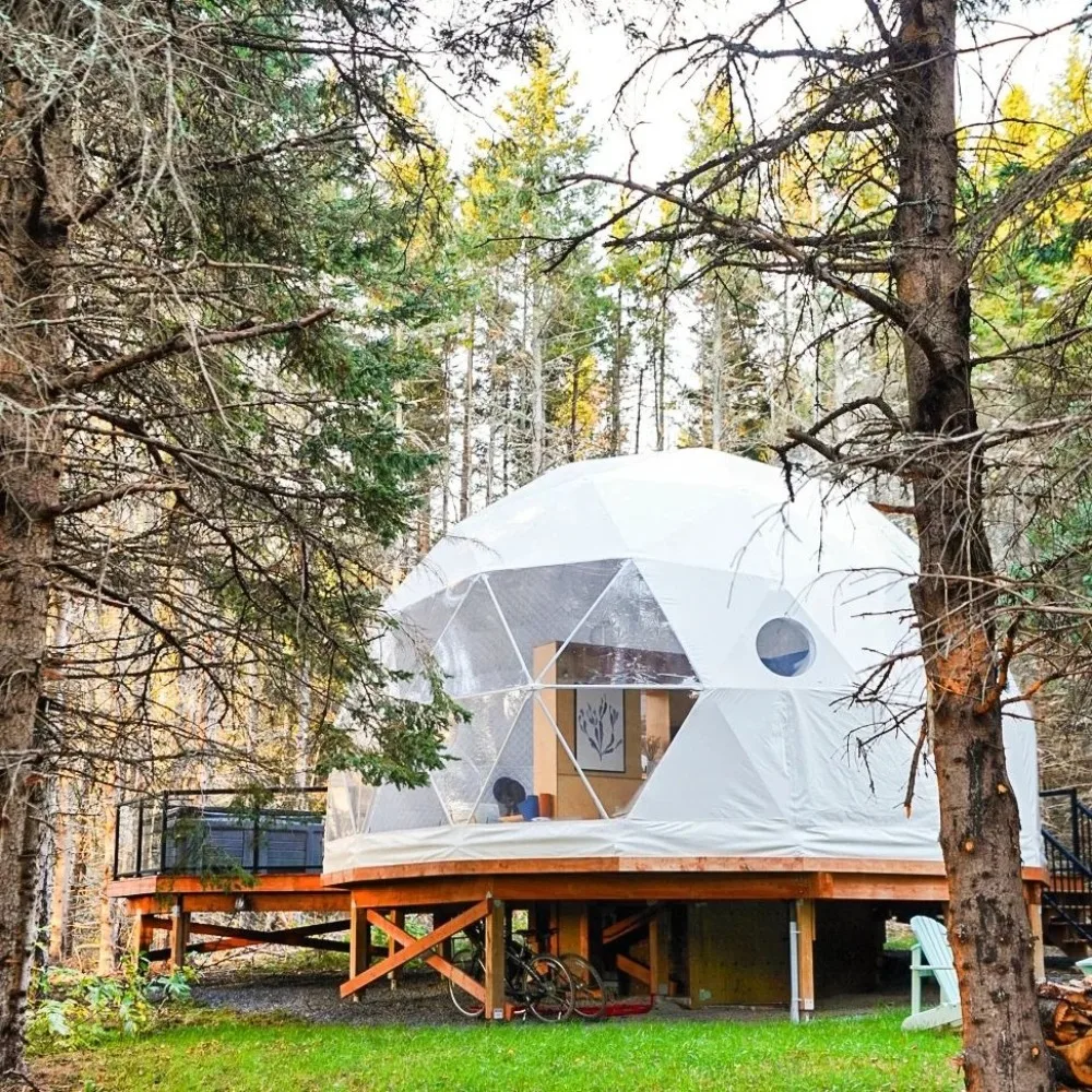 Custom Luxury Geodesic Dome Tent For Airbnb Outdoor Stay Farm Resort And Scenic Area Accommodation Premium Glamping Dome