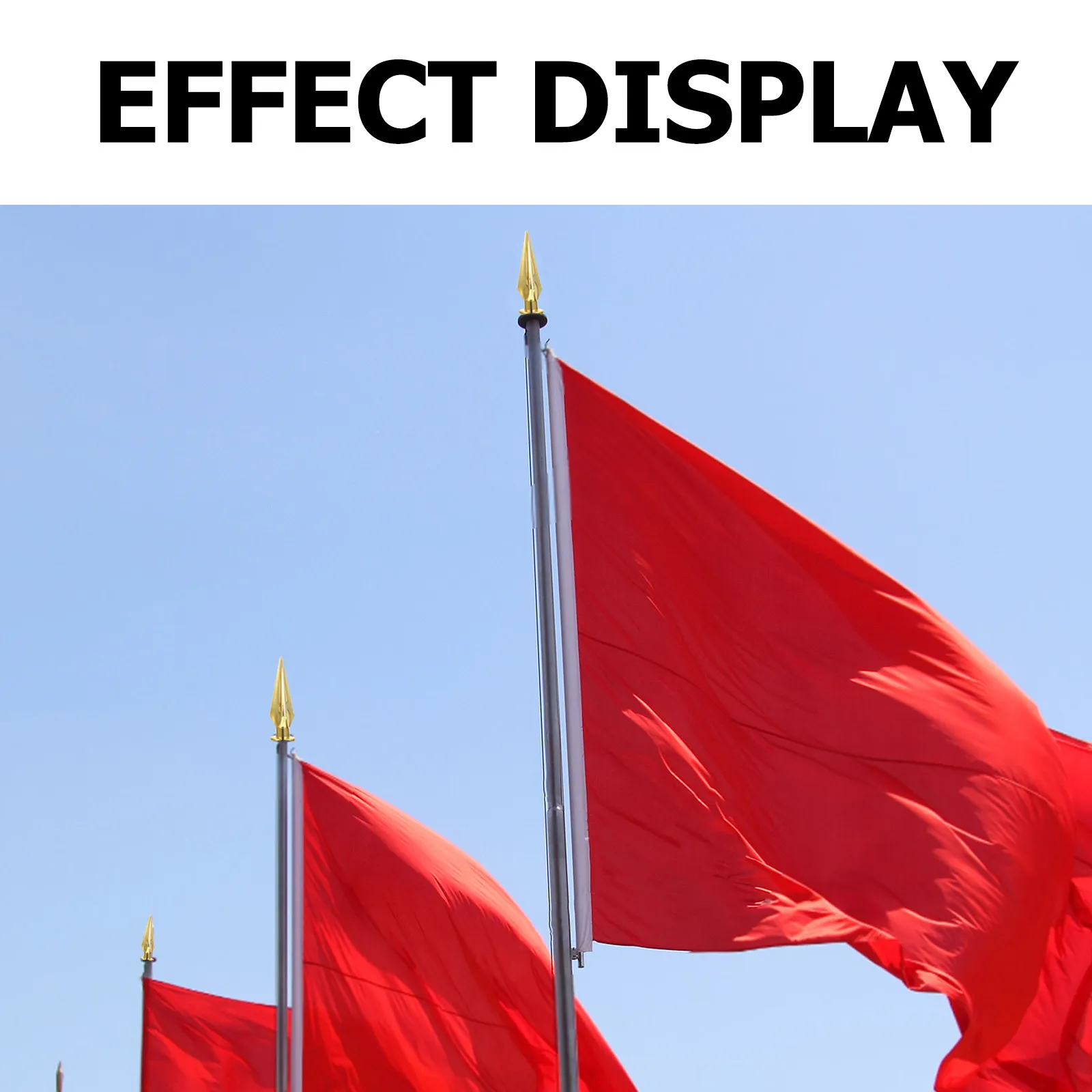3Pcs Flagpole Topper High Quality Plastic Flag Pole Finial Toppers Outdoor Flag Pole Decor Replacement Stylish Modern Design