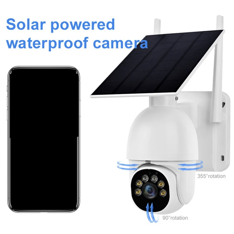 كاميرات واي فاي خارجية كاميرا مراقبة أمنية لاسلكية انخفاض استهلاك الطاقة 360 ° عرض الأضواء الاتحاد الأوروبي التوصيل