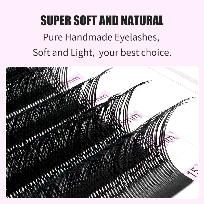 NATUHANA YY Shape Eyelash Extensions C/D Curl Black Colourful Y Lashes Premade Volume Fans Individual  Eyelashes Makeup