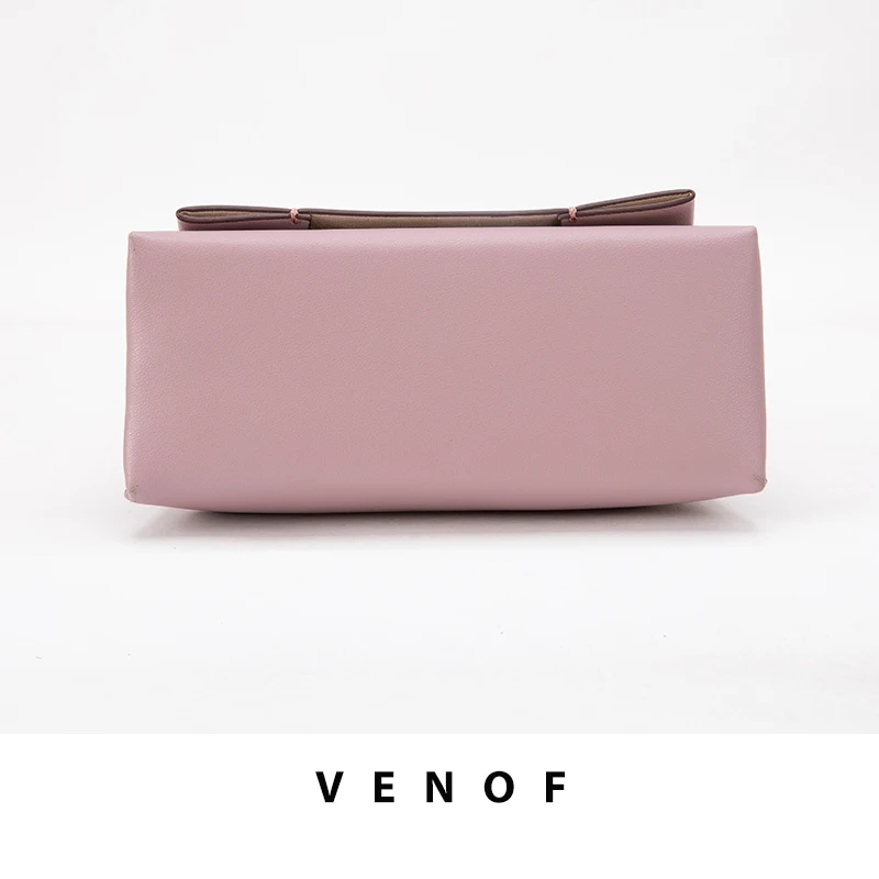 VENOF 2023 Women\'S New Handbag Luxury Brand Series Fashion Purple Evening Shoulder Original Flap Purse High Quality Soft Leather