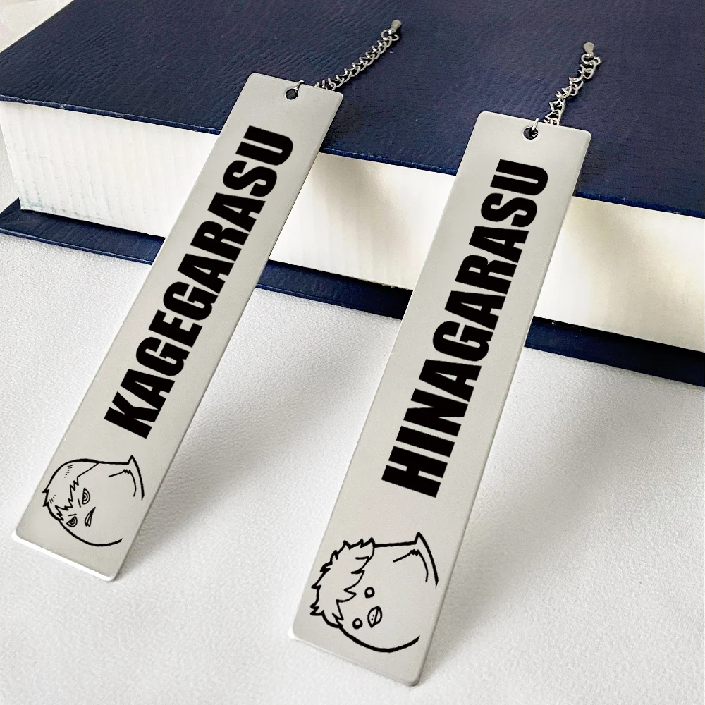 

Anime Haikyuu! Kei Tsukishima Shoyo Hinata Tobio Kageyama Cosplay Stainless Steel Pendant Metal Bookmark Widget Mascot Xmas Gift