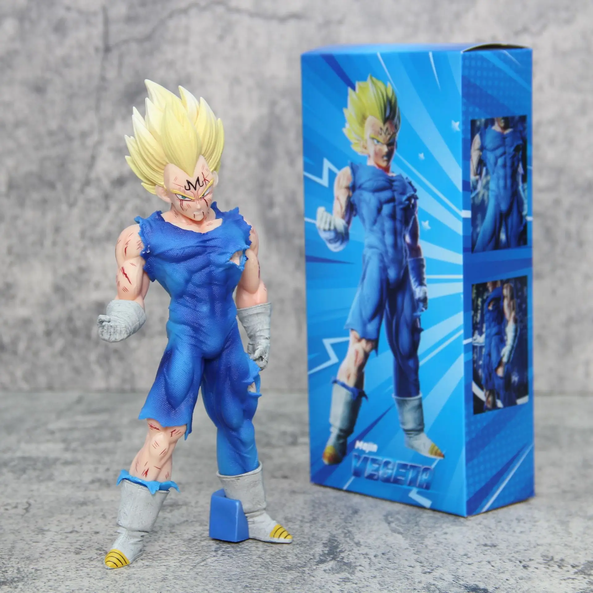 21cm Anime Dragon Ball Z Majin Vegeta Action Figure Model Toys GK Statue Collectible Ornaments Birthday Gift For Children