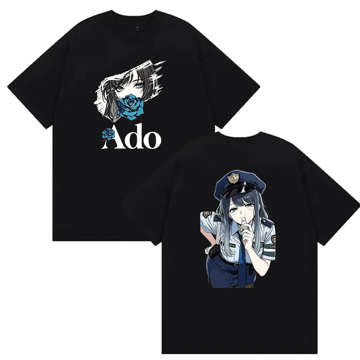 T-shirts graphiques du tournée 2026 du chanteur japonais Ado, pour hommes et femmes, vêtements vintage mignons, 100% coton, manches courtes
