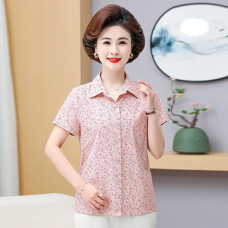 

Элегантные рубашки с короткими рукавами и карманами с лацканами, женская одежда, новинка лета 2025 года, свободные офисные женские топы, универсальные блузки
