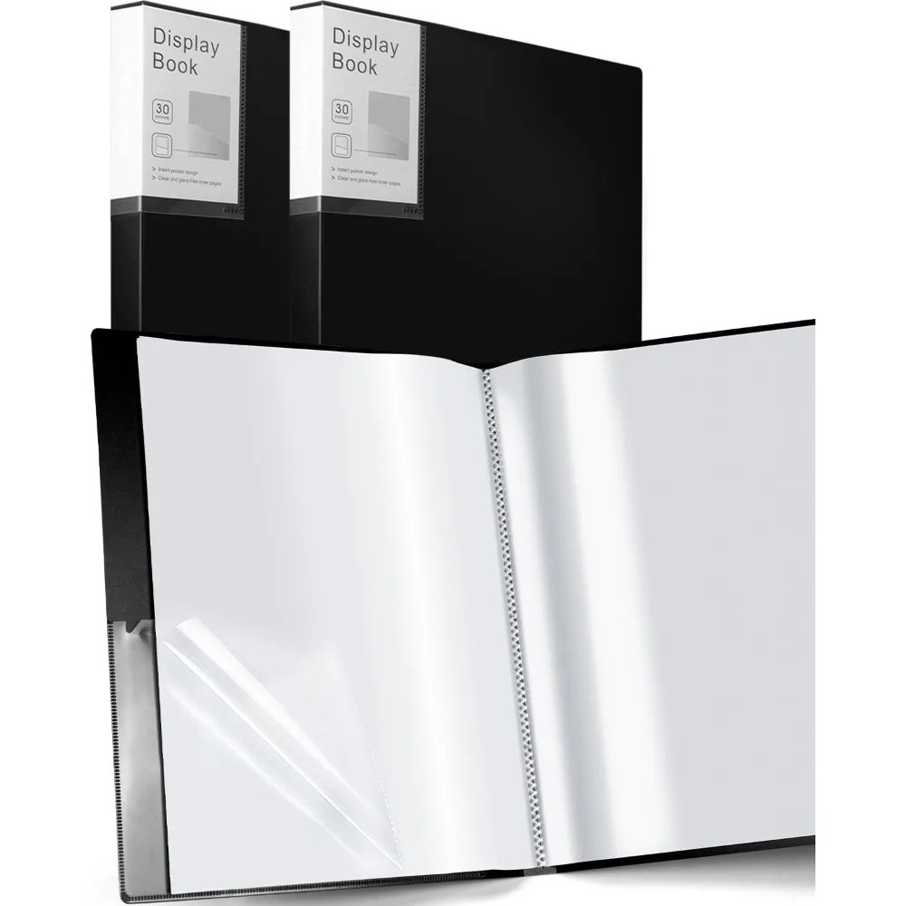 

Art Portfolio 3 Packs 9"x12" Display Book Presentation Book Folder with Plastic Sleeves for Artwork