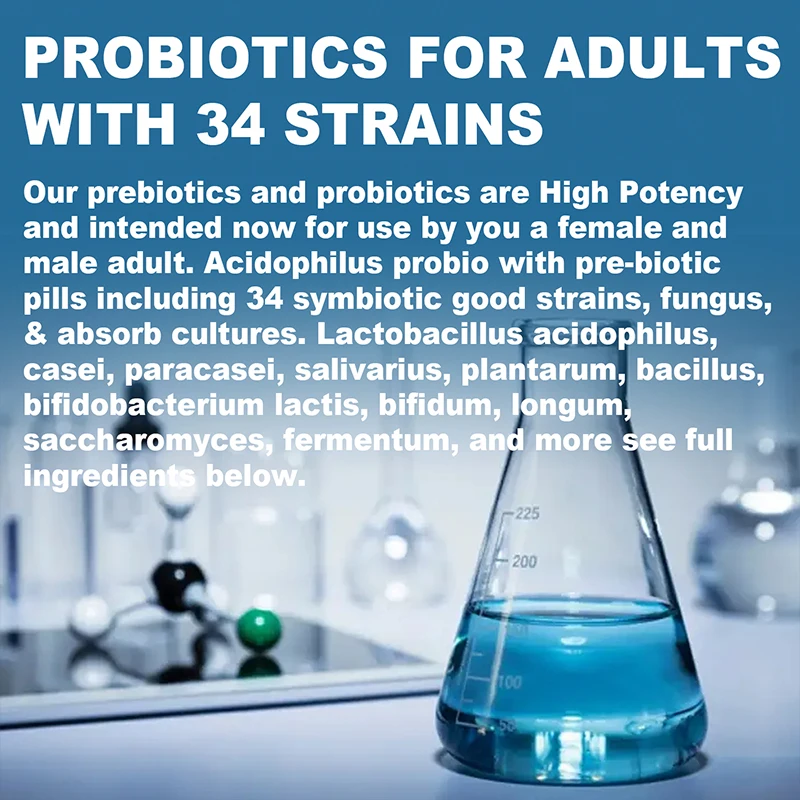 Probiotics 100 Billion CFU - Supports Healthy Digestion and The Immune System, Reduces Bloating and Acidity