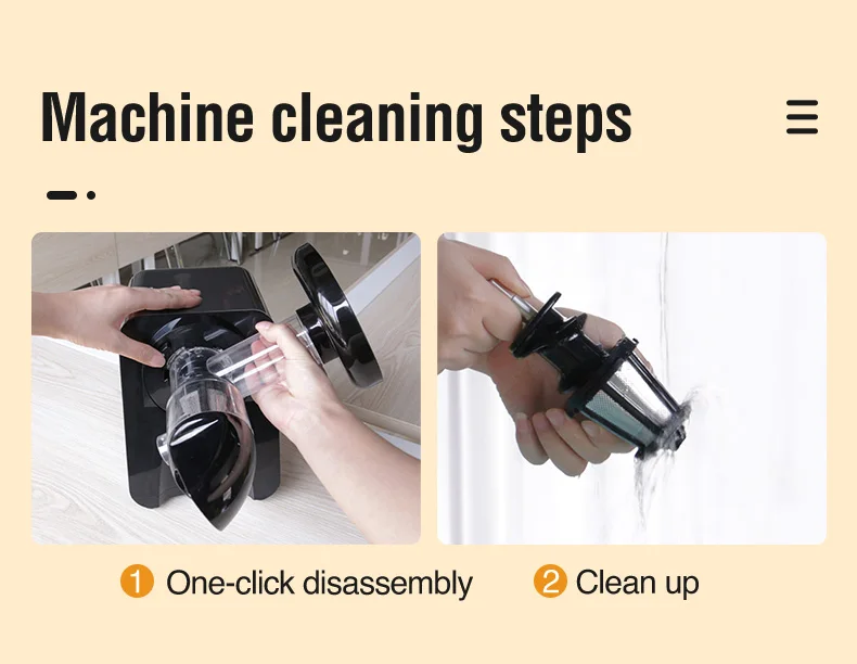 250W Slow Cold Press Fruit Juice Extractor, Anti-jam Reverse, Easy Clean, BPA-Free Quiet Household Vegetable Juicer