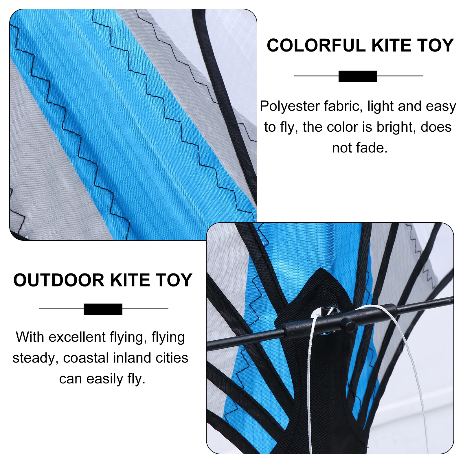 Cometa en forma de triángulo, pipa colorida de doble línea, fácil de volar al aire libre para niños, regalo de actividades de juego de viento