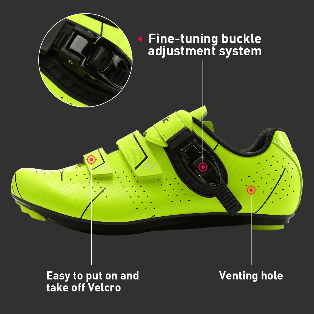 Santic Road Bike Lock Shoes for Men and Women Professional Compatible with SPD-SL Cycling Shoes Bicycle Sports Riding Sneakers