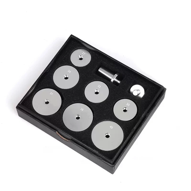 W3587 Assortment of 40mm 38mm 36mm 34mm 31mm 30mm 27mm Outer Diameter Aluminum Die Set for Watch Case Back Closer Cover Presser