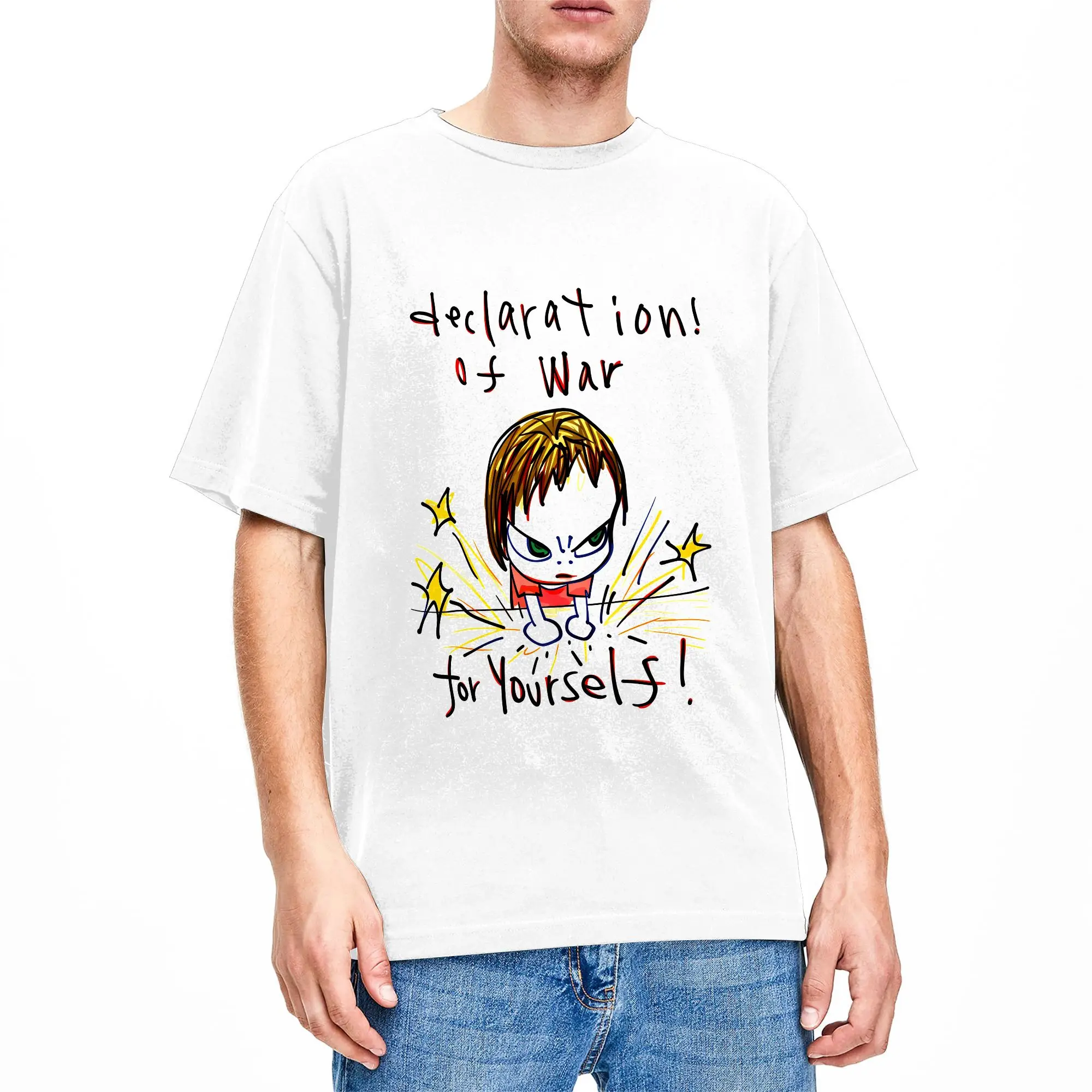 Yoshitomo Nara 'War For Yourself T Shirt Beach  Fashion T Shirts Cotton O Neck 4XL 5XL 6XL Tees Short Sleeve Y2K Retro Tshirt
