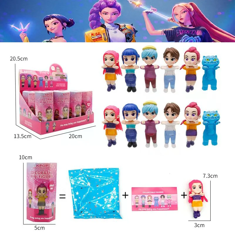 المبيعات الساخنة الجديدة أنيمي الأجهزة الطرفية Kpop شيطان الصيادين عمل أرقام لطيف لعبة غامضة أنيمي نموذج دمية الأطفال هدايا عيد الميلاد