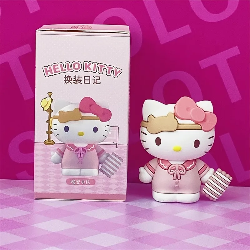 Hot Cartoon Anime Figures Sanrio Hello Kitty Peripheral Model Action Figure Toys Desktop Decoration Ornament Gift For Children