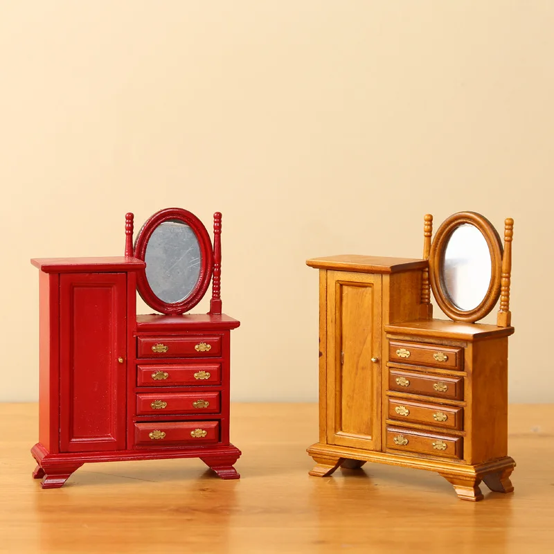 1:12  Dollhouse Storage Cabinet Chinese Style Retro Display Cabinet Doll House Bedroom Study Decor  Furniture Accessories