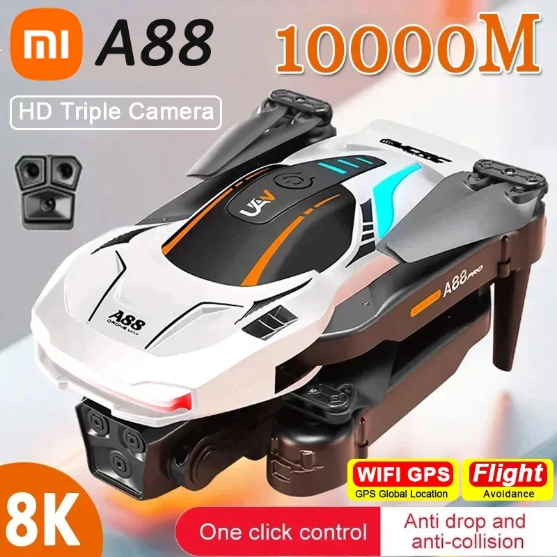 

Xiaomi 8K HD Dual Camera Drone Professional A88pro 10000M 5G Obstacle Avoidance Optical Flow Positioning Upgraded RC ﻿Brushless