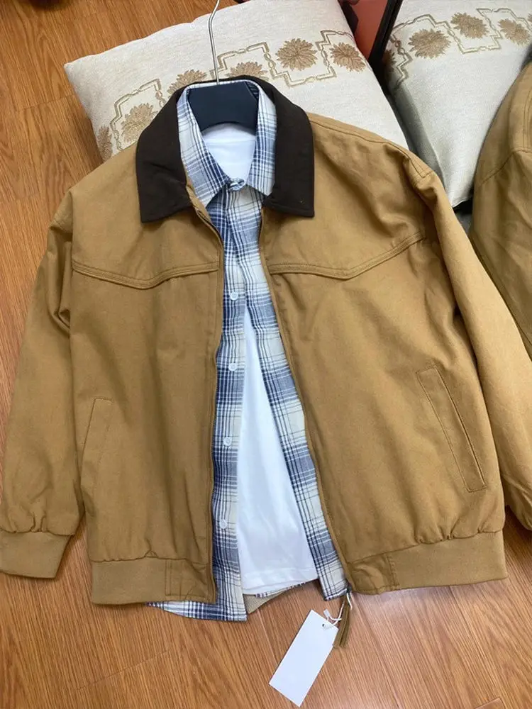 

Cleanfit Detroit Workwear Jaet Men's Spring Autumn American Pilot Coat Student Sle Loose Fit Polyester Nylon Cosite Fiber