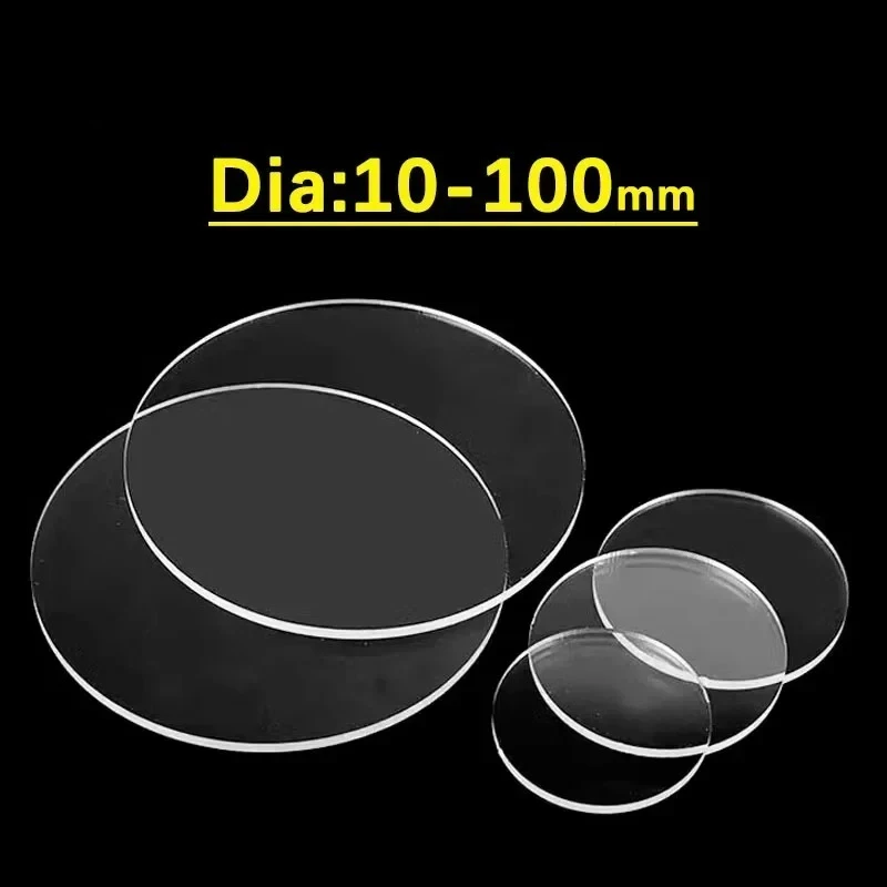 

High Transparent Acrylic Disc Plastic Plate Round Sheets Clear Board For DIY Cake Topper Baking Decor Photo Frame