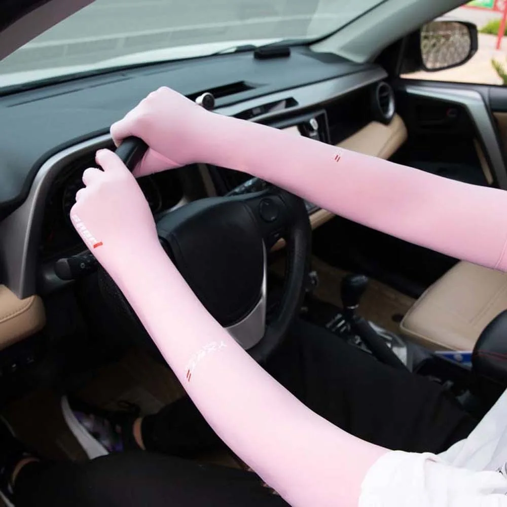 

Тонкие летние рукава-перчатки без пальцев (на два пальца) с открытыми кончиками, дышащие, длинные, для защиты от солнца, противоскользящие