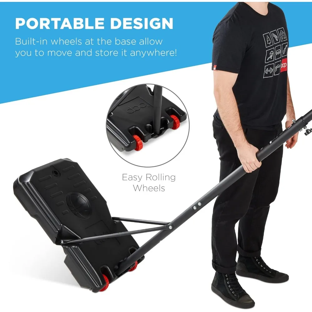 Portable Height-Adjustable Kids Basketball Hoop Set with Wheels and Fillable Base, 70.5 to 82.3 Inches, Ideal for Outdoor Play