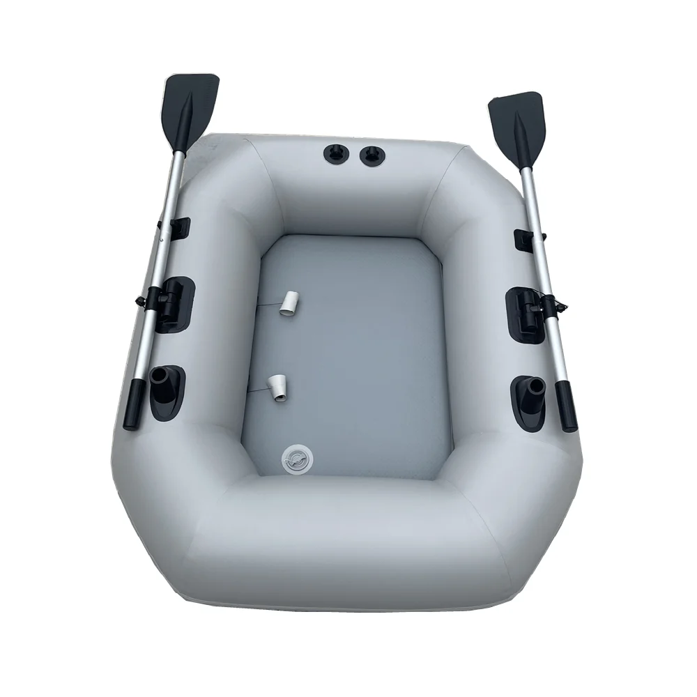 

Solar Marine 1.2mm PVC Inflatable Boats One Person Fishing Kayaks Rowing Canoe Reinforced Bottom With All Free Accessories
