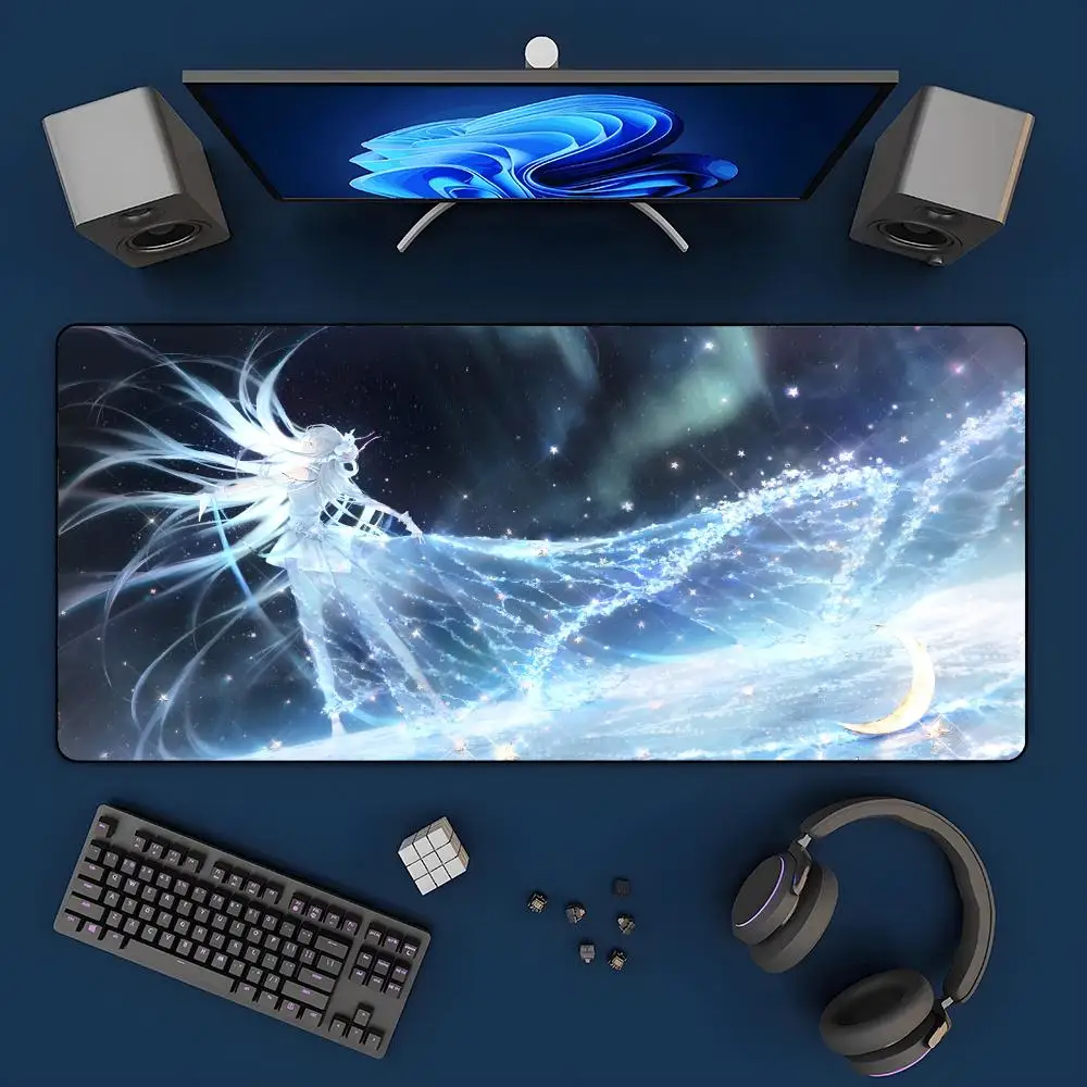 

Коврик для мыши Anime S-Snow Q-Queen, большой игровой коврик с застежкой по краям, утолщенный, для компьютерной клавиатуры и стола