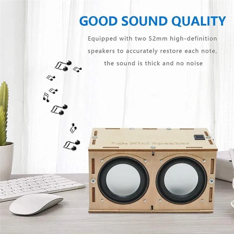 New DIY Bluetooth Speaker Box Kit Electronic Sound Amplifier Builds Your Own Portable Wood Case Bluetooth Speaker Sound