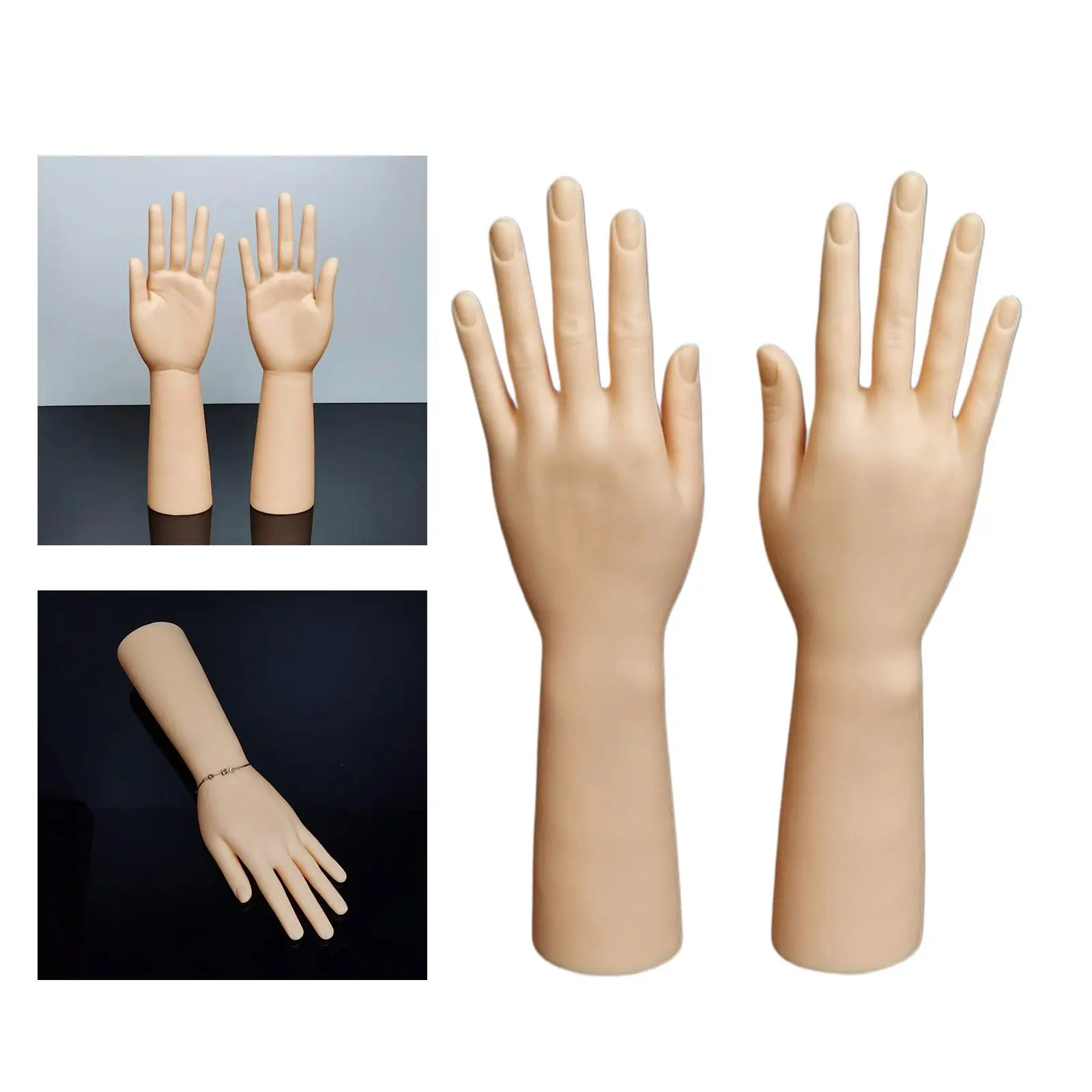 Plastic Mannequin Hand Bracelet Watch Display Organizer Stand Skin Color