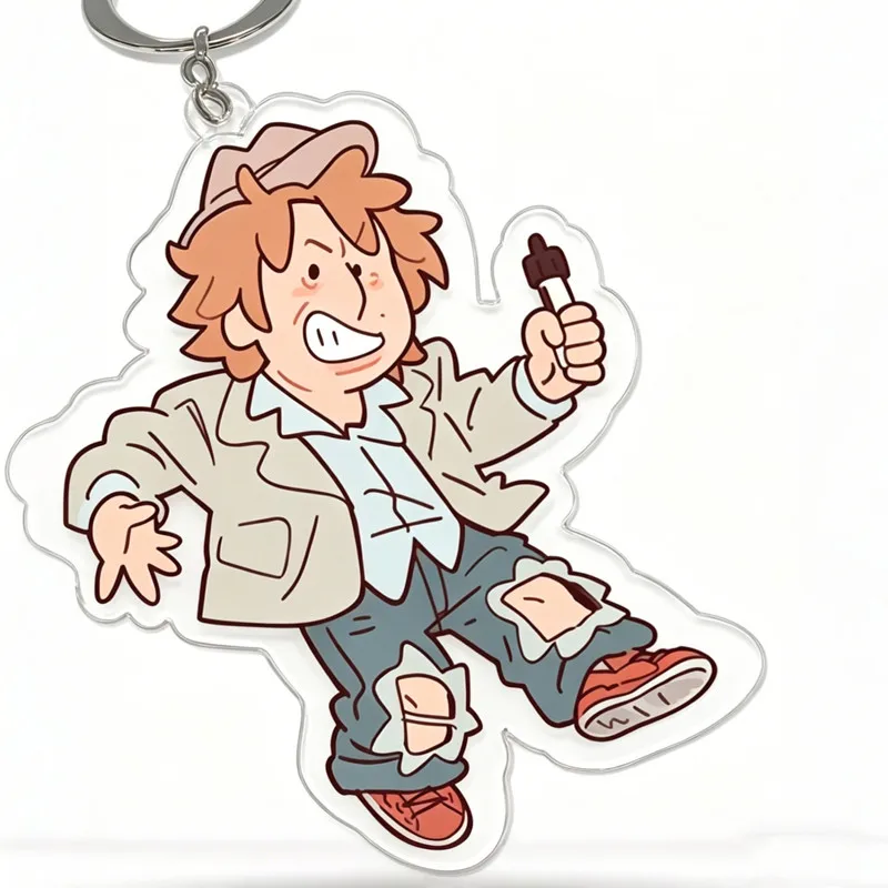 Nirvana the Band the Show Keychain - Matt & Jay Cartoon Character Acrylic Keyring - Canadian TV Series Fan Merch Gift
